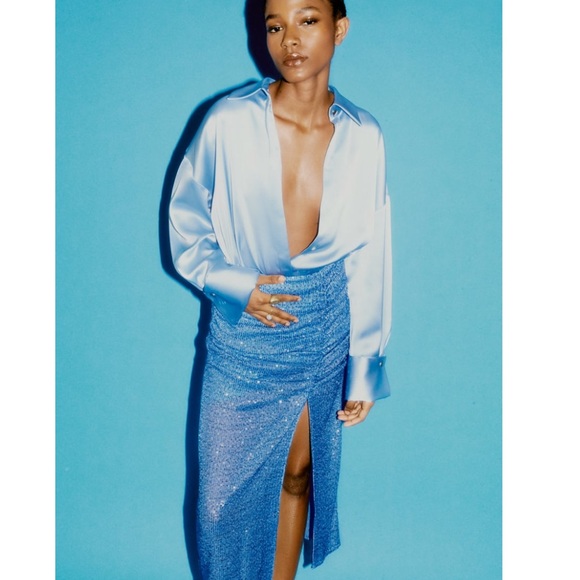 Zara sequin midi skirt - Picture 8 of 13